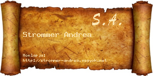 Strommer Andrea névjegykártya